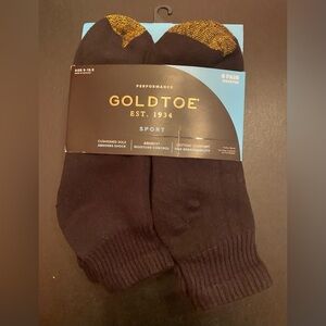 GOLD TOE Men’s Performance Sport Quarter Socks Black 8-Pack Size 6 - 12.5